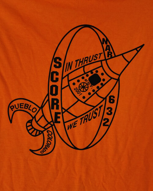 SCORE Orange Short Sleeve Shirt Back